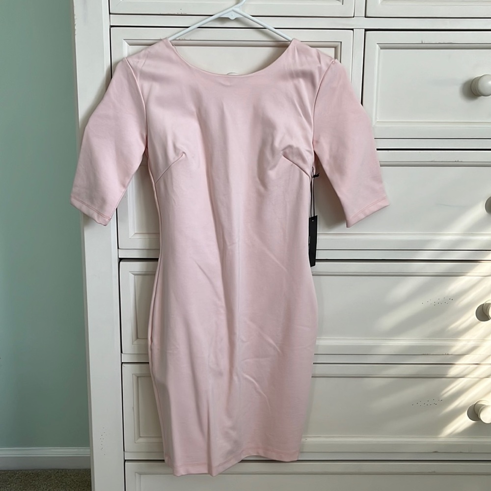 Light pink backless mini dress size XS